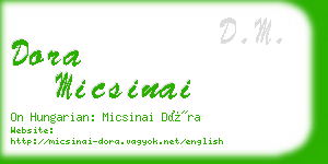 dora micsinai business card